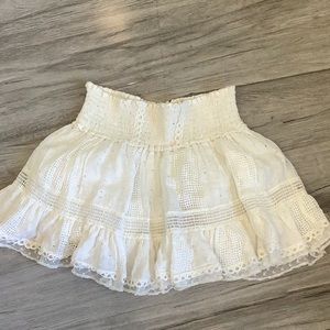 Vintage Havana stripe sequin trim smocked skirt size medium